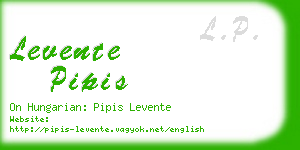 levente pipis business card